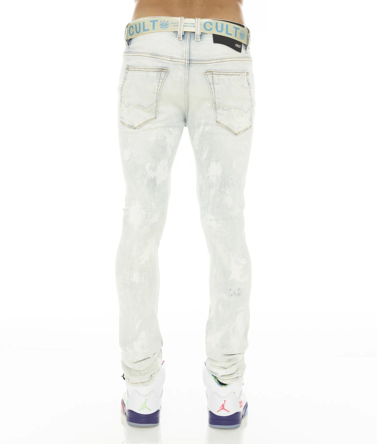 Punk Super Skinny Stretch w/ Belt in Sky