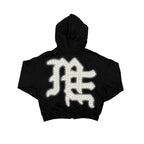MIXED EMOTION / Black ‘End’ Rhinestone hoodie