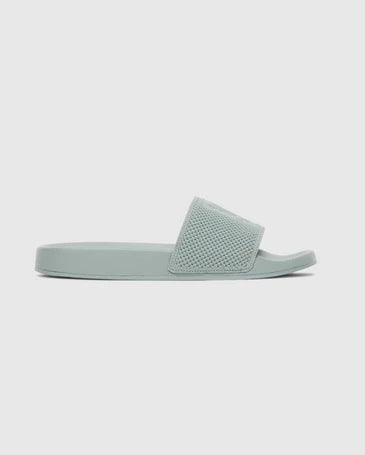 men's knit slides B6A474F200 LEAD GREY
