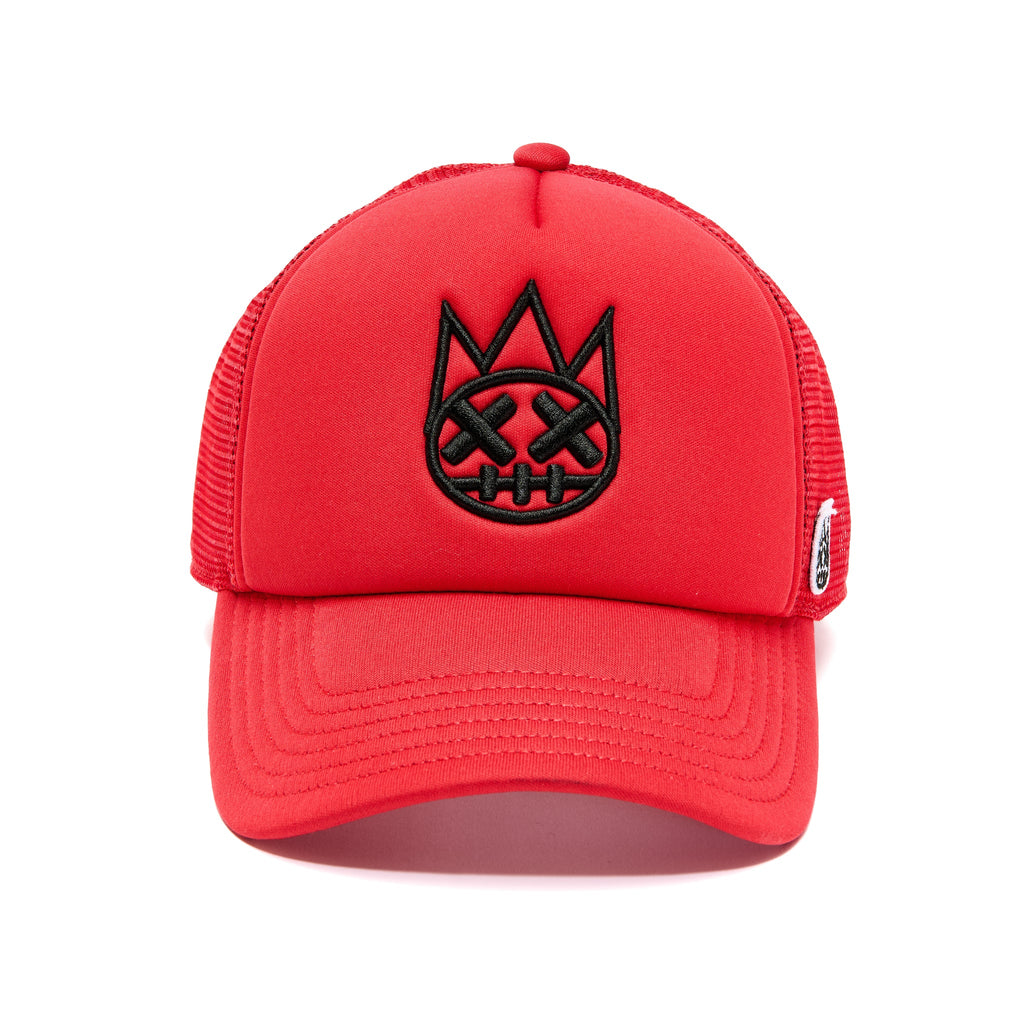 SHIMUCHAN LOGO MESH BACK TRUCKER HAT IN RED
