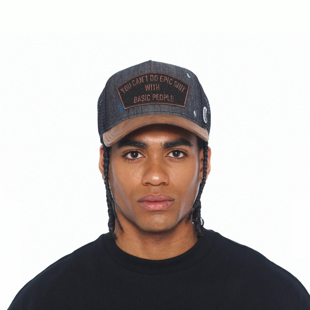 Cult's Mesh Back Trucker Hat "Cant Do Epic Shit" In Painter 626BC-CH46A