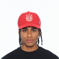 Cult's Logo Mesh Back Trucker Hat In Racing Red 626BC-CH38A