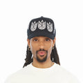 Cult X El Alfa A Frame Hat "Multi Crystal Logo" In Black 626BC-CH52A