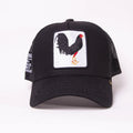 GOLD STAR HAT - NEW ROOSTER BLACK TRUCKER HAT