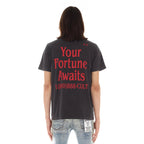 SHORT SLEEVE CREW NECK TEE "FORTUNE" IN VINTAGE CHARCOAL