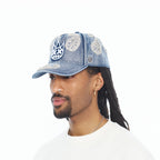 Cult X El Alfa Paisley Panel A Frame Trucker Hat In Light Blue  626BC-CC01A