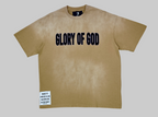 Glory of God Oversized Half Sleeve T-Shirt - Light Brown