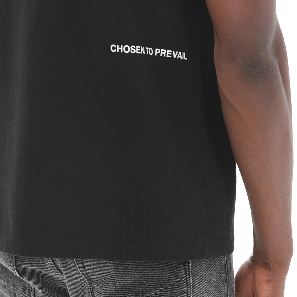 NOVELTY TEE "CRYSTALS TRIANGLE" IN BLACK 323A1-TT32A