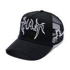 Cult's Mesh Back Trucker Hat "Raven" In Black 626AC-CH83A