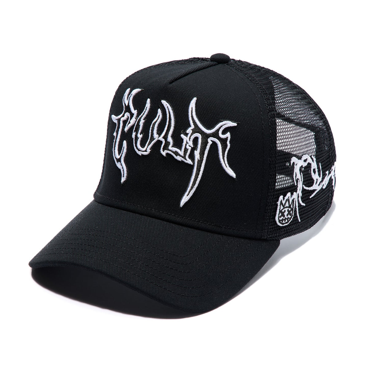 Cult's Mesh Back Trucker Hat "Raven" In Black 626AC-CH83A