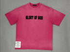 Glory of God Oversized Half Sleeve T-Shirt - Ultra-Soft Cotton in Pink Elegant Blush