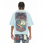 Cult's Oversized S/S Crew Neck Tee Summer Of Something Special 2026 in Blue Glow  626A5-K48A