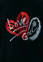 Blahk Colors  BLACK  Heart Mark Tee Oversized