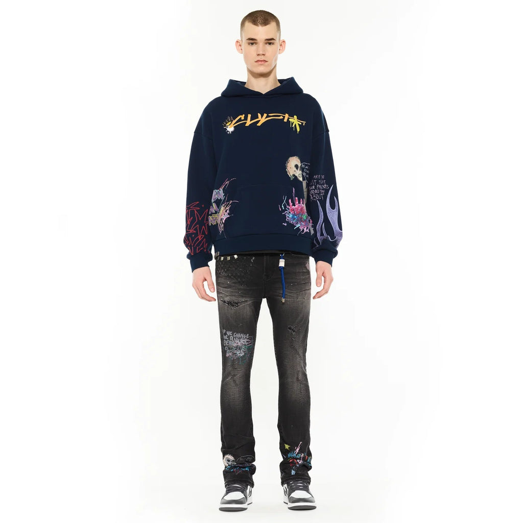 Cult's Pullover Novelty Hoodie in Black 625B9-PH16A