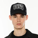 Cult's Logo Mesh Back Trucker Hat "Instruments" in Black 625BC-CH103A