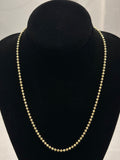Classic 14k Gold Bead Moon cut Chain Necklace