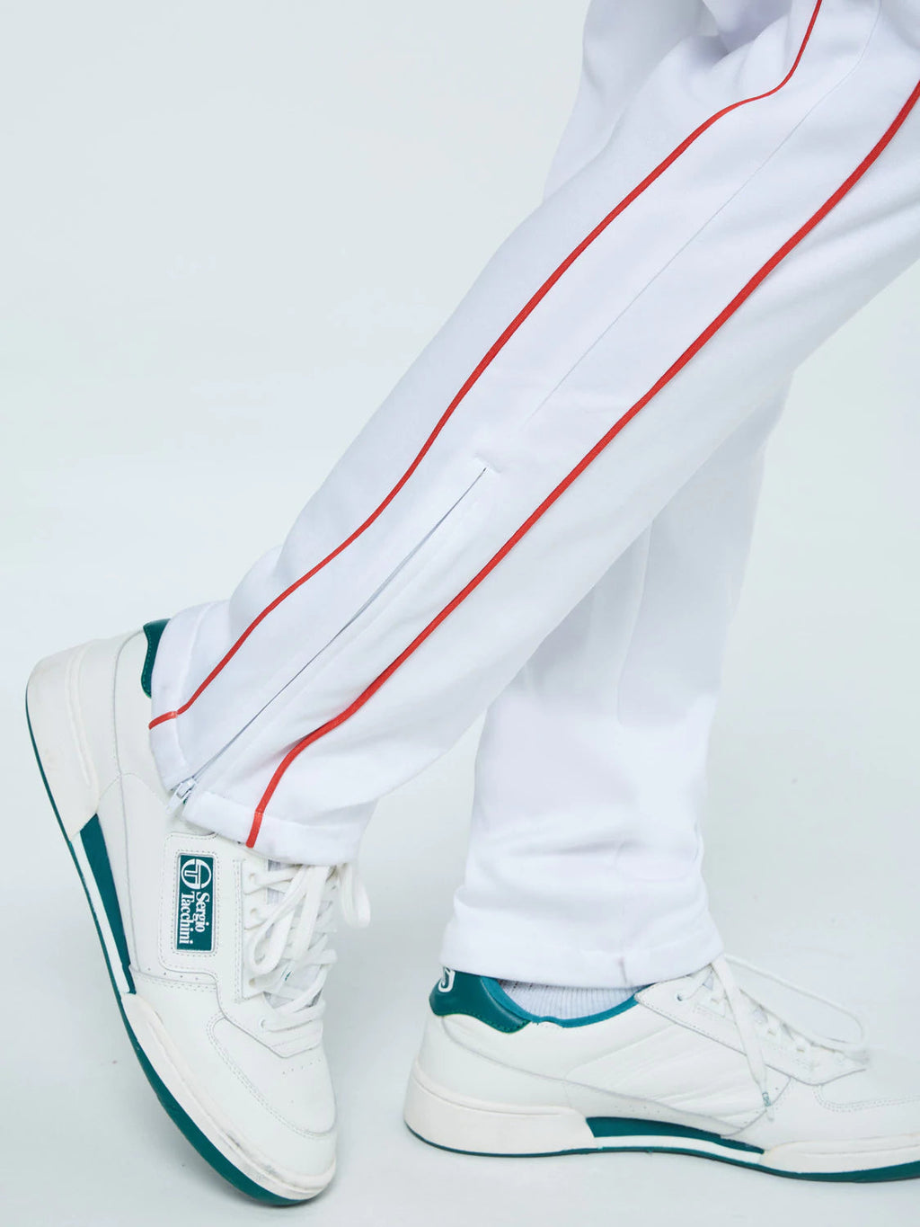 AMISCORA TRACK PANTS ARCHIVIO-WHITE/GRENADINE/JOLLY GREEN