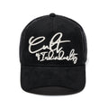 Cult's Mesh Back Trucker Hat "Grasshopper Emb Hat" In Black 626BC-CH64A