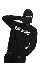 Glory of God Oversized Sweatshirt- Black- White print