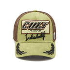 Cult's Mesh Back Trucker Hat "Cult Racing" In Olive 626BC-CH54A