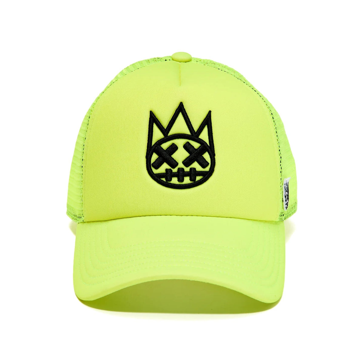 Clean Shimuchan Logo Mesh Back Trucker Hat in Neon Yellow