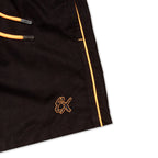 Eight X Men's Black Swim Trunks With Neon Orange Trim