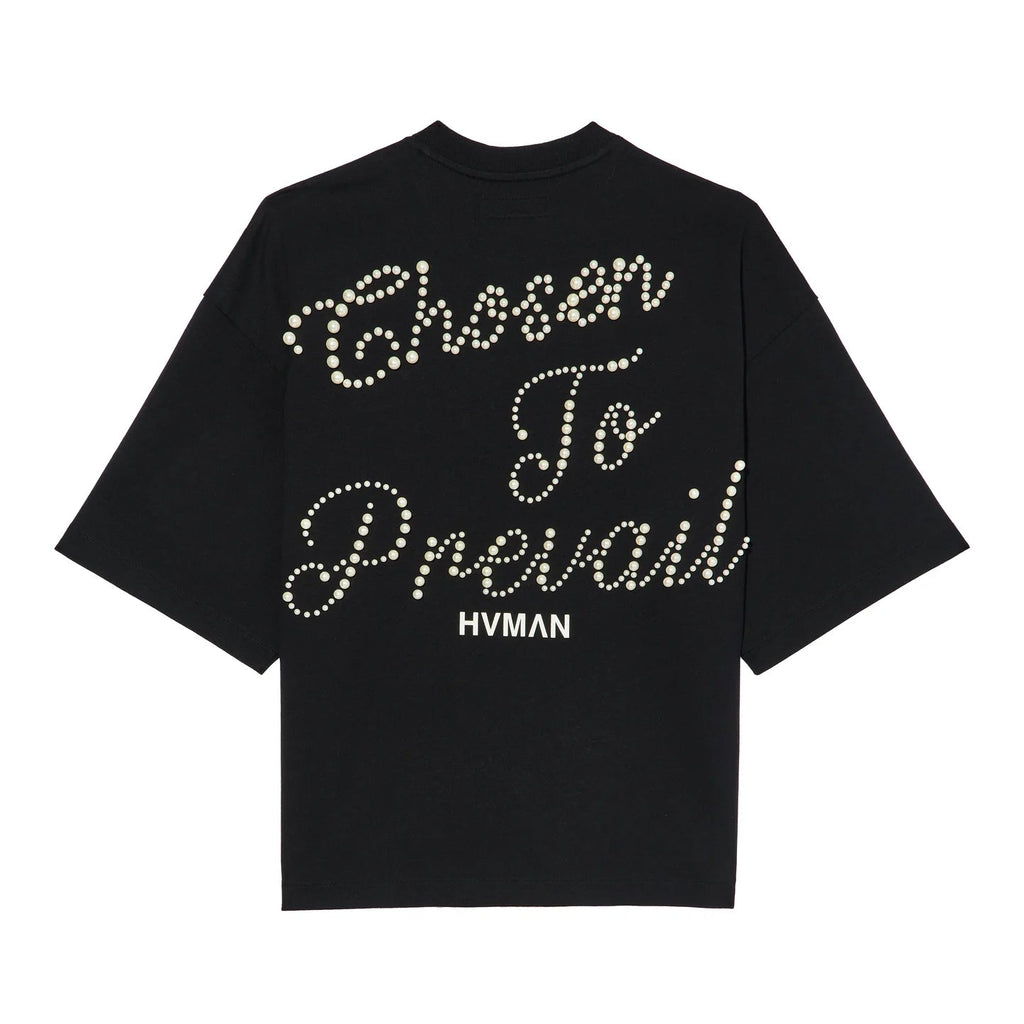 Hvman's Oversized Heavyweight Novelty Tee "Beauty" in Black SKU: 326AC-TT05A