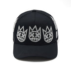 Cult X El Alfa A Frame Hat "Multi Crystal Logo" In Black 626BC-CH52A