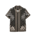 Cult's Cuban Short Sleeve Shirt in Black Retro