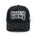 Cult's Logo Mesh Back Trucker Hat "Instruments" in Black 625BC-CH103A