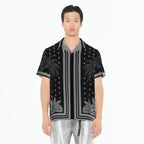Cult's Cuban Short Sleeve Shirt in Black Retro
