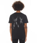 SHORT SLEEVE CREW NECK TEE "CRYSTAL XX" IN BLACK