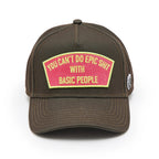 Cult's Logo Mesh Back Trucker Hat "Cant Do Epic Shit" in Sage 625BC-CH76A