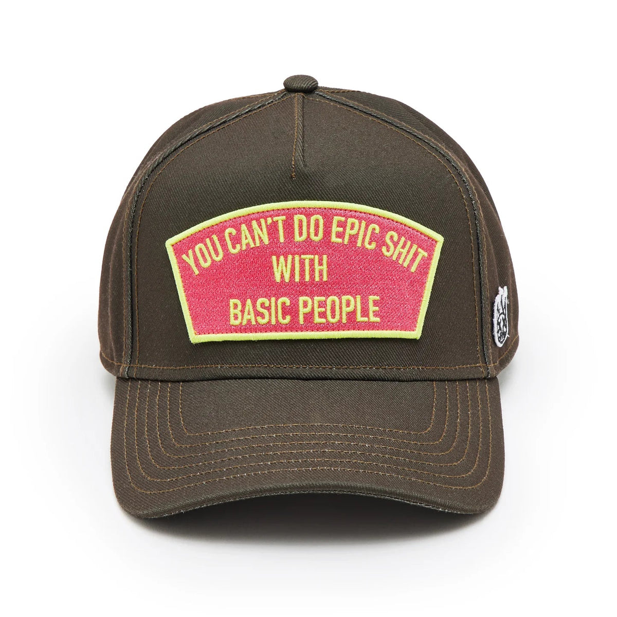 Cult's Logo Mesh Back Trucker Hat "Cant Do Epic Shit" in Sage 625BC-CH76A