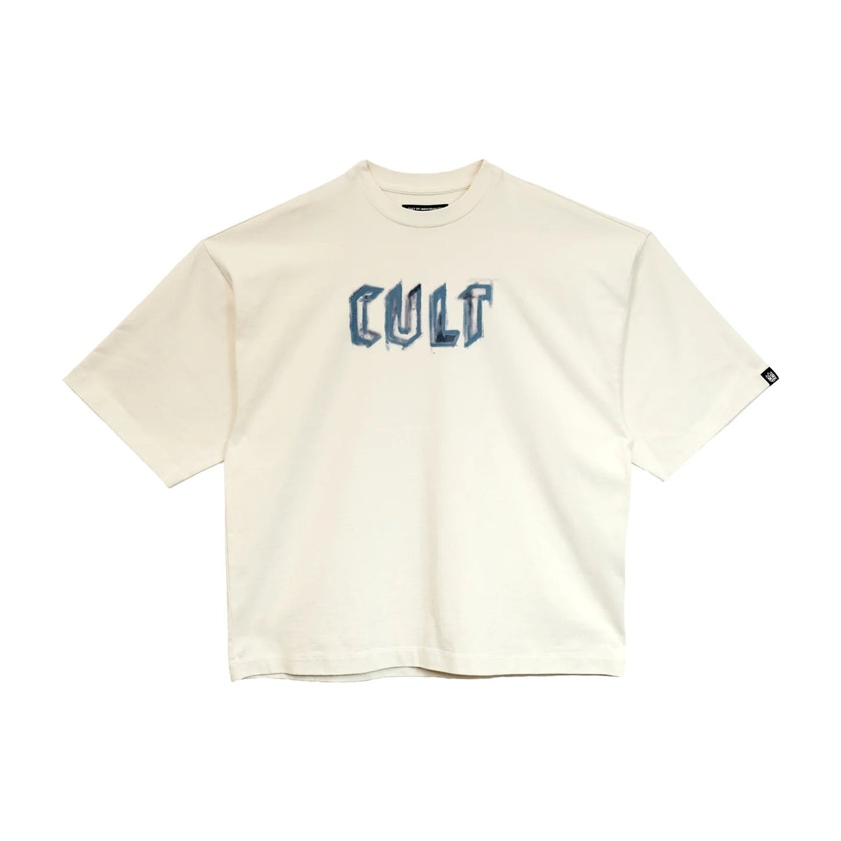 Cult's Oversized Crew Neck Tee in Winter White 625B10-K36A
