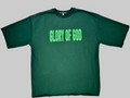 Glory of God Oversized Half Sleeve T-Shirt - Ultra-Soft Cotton in Rich Dark Green