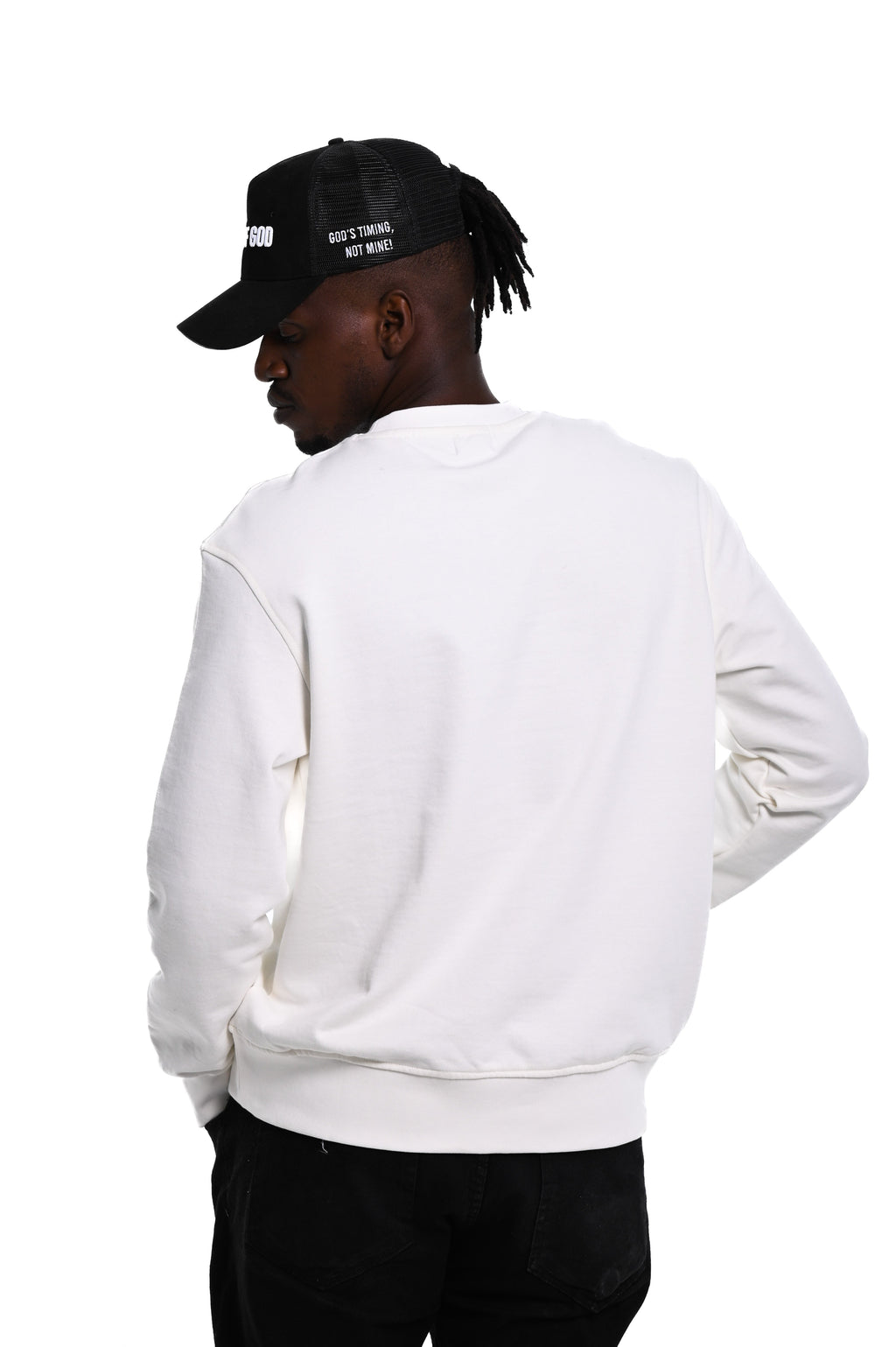 Glory of God Oversized Sweatshirt- White- Black print