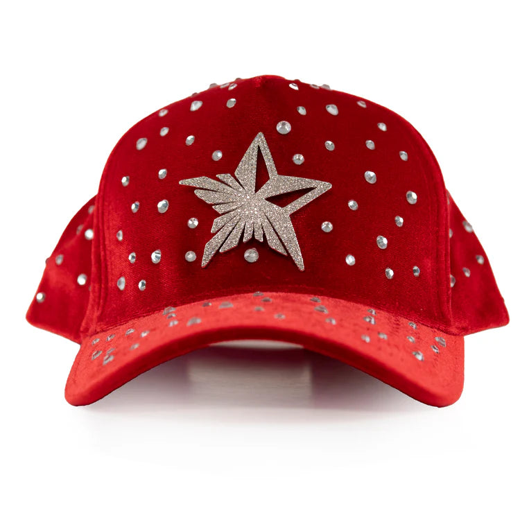 STARLIT RED TRUCKER HAT
