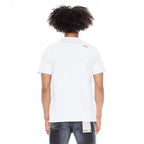 Cult's Short Sleeve Crew Neck Tee "Cracked Wall" in White
