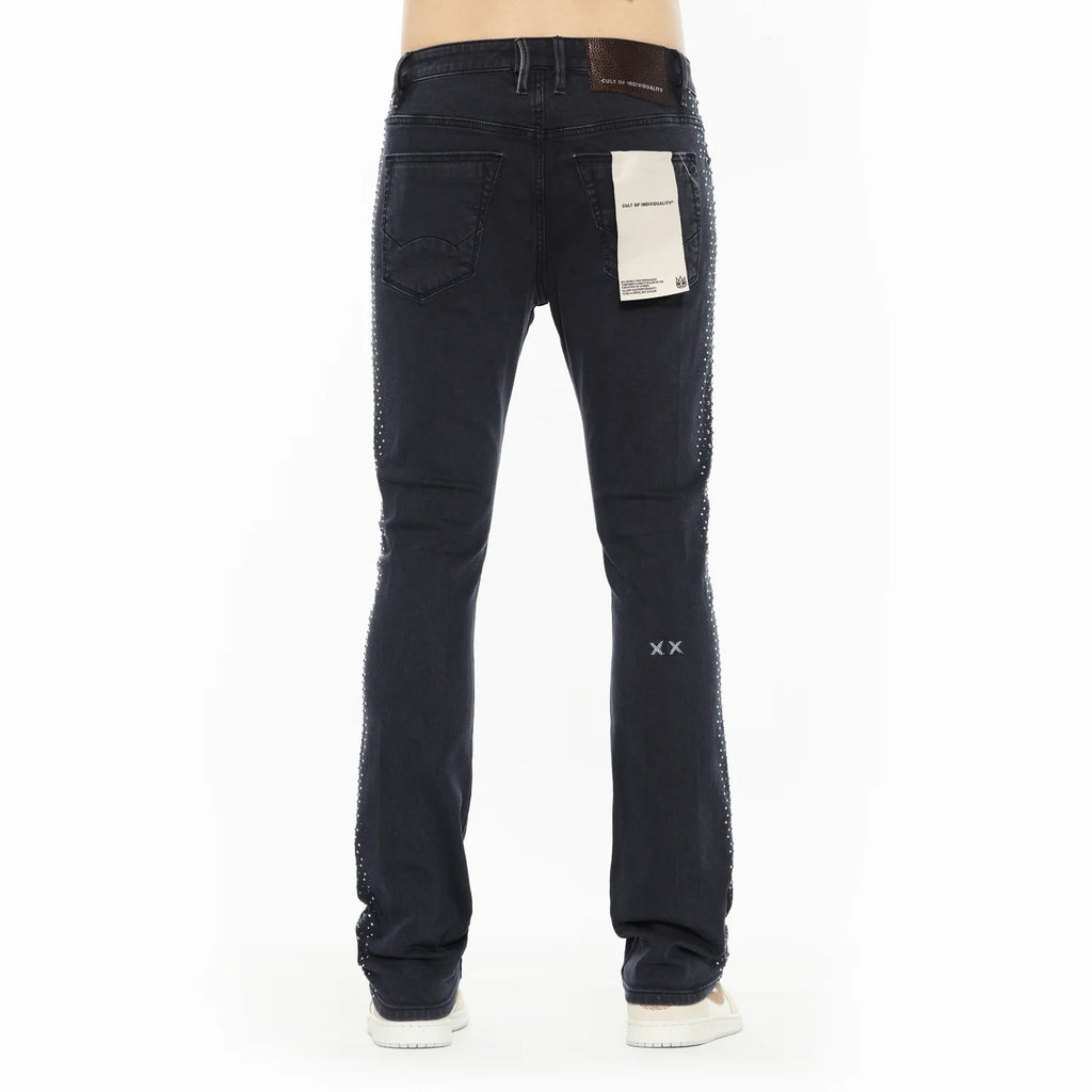 Cult x El Alfa Premium Lenny Bootcut 603 Jeans in Noir  625B8-LB5H