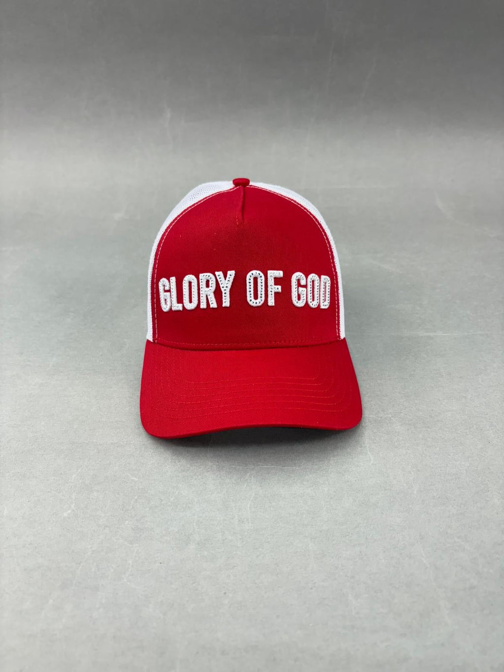GLORY OF GOD HAT ROJA Y BLANCA