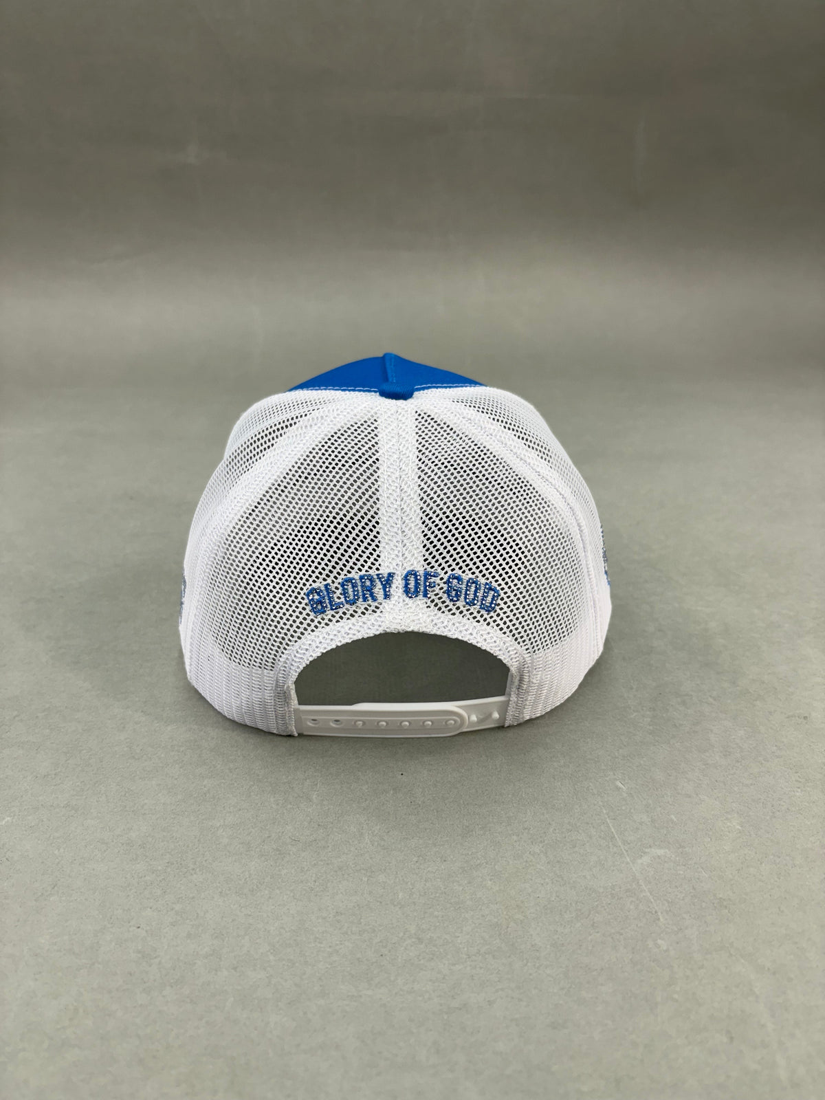 Glory of god hat azul turkeza y blanco
