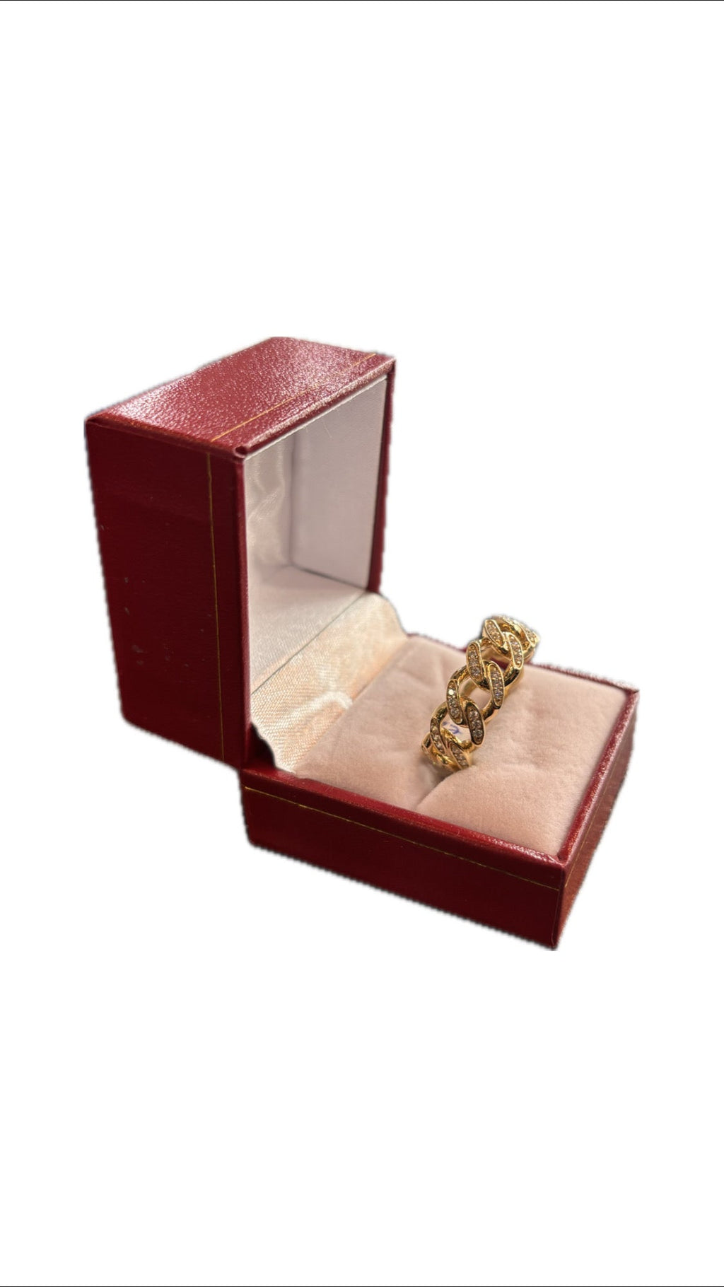 14k Yellow Gold Cuban Link Ring
