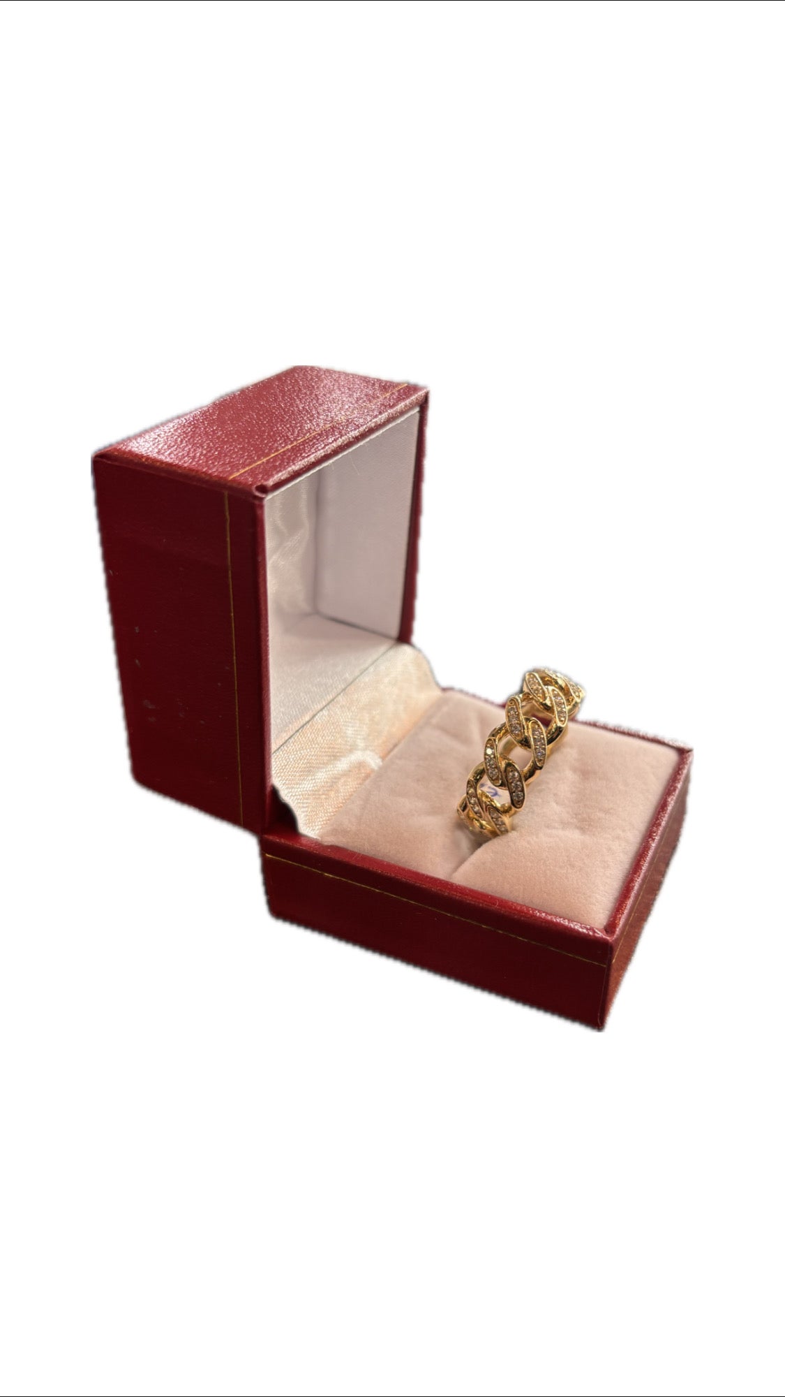 14k Yellow Gold Cuban Link Ring