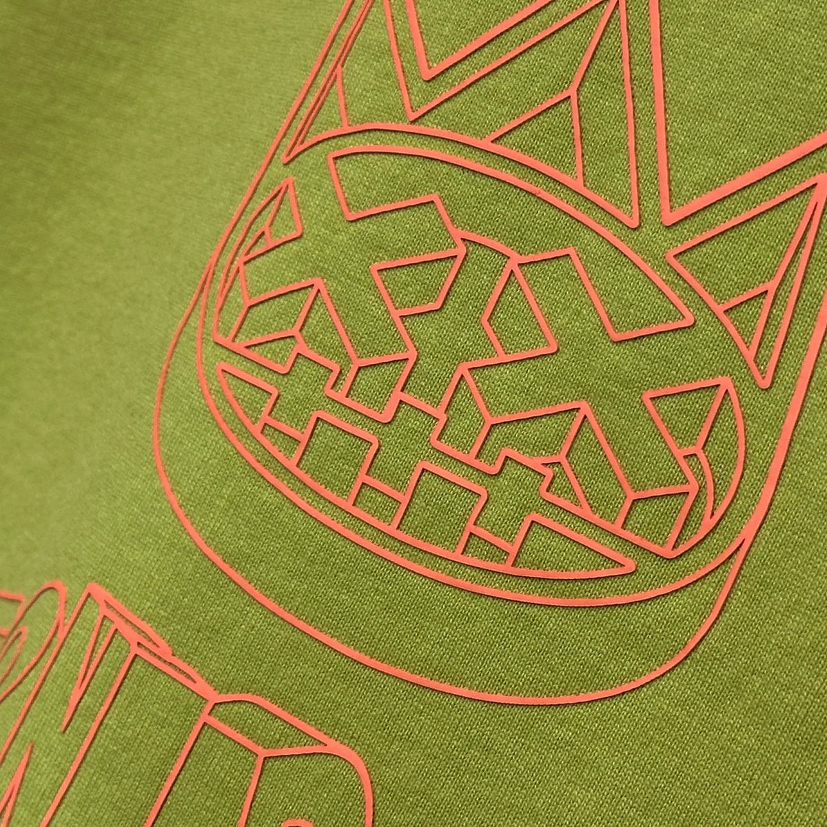 Cult's Oversized Heavyweight Boxy Fit Short Sleeve Crew Neck Tee "Cult Stacked" in Green Oasis SKU: 625B11-K50A-XS