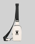 Mens rubberized crossbody WHITE