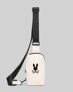 Mens rubberized crossbody WHITE