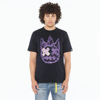 Short Sleeve Crew Neck Tee "Shattered Logo" in Black