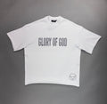 GLORY OF GOD WHITE CRISTAL OVERSIZED T-SHIRT