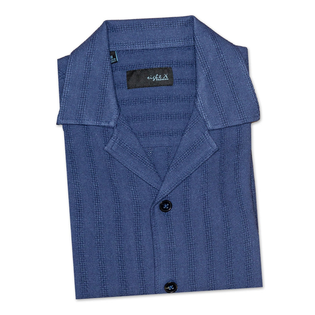 Eight X Summer Breeze Relaxed Fit Short Sleeve Shirt - Navy